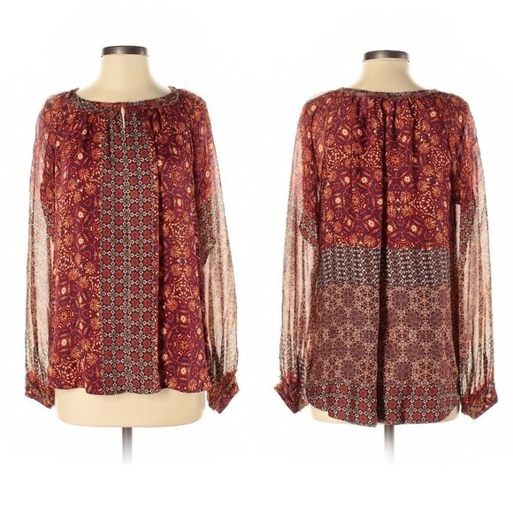 GYPSY 05 Silk Blend Boho Blouse S - Picture 2 of 10